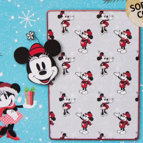 Disney Gray & Red Mickey Mouse Snowy Day Nogginz Pillow & Blanket - Picture 3 of 3